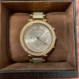 Michael Kors Rose Gold and Cream Watch
